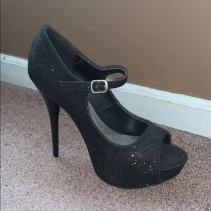 Black Sparkly Heels